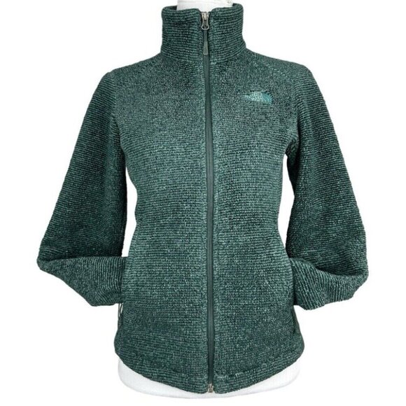 The North Face Women’s Green Osito 2 Full Zip Raschel Teddy Jacket XS/C34 - Picture 2 of 12